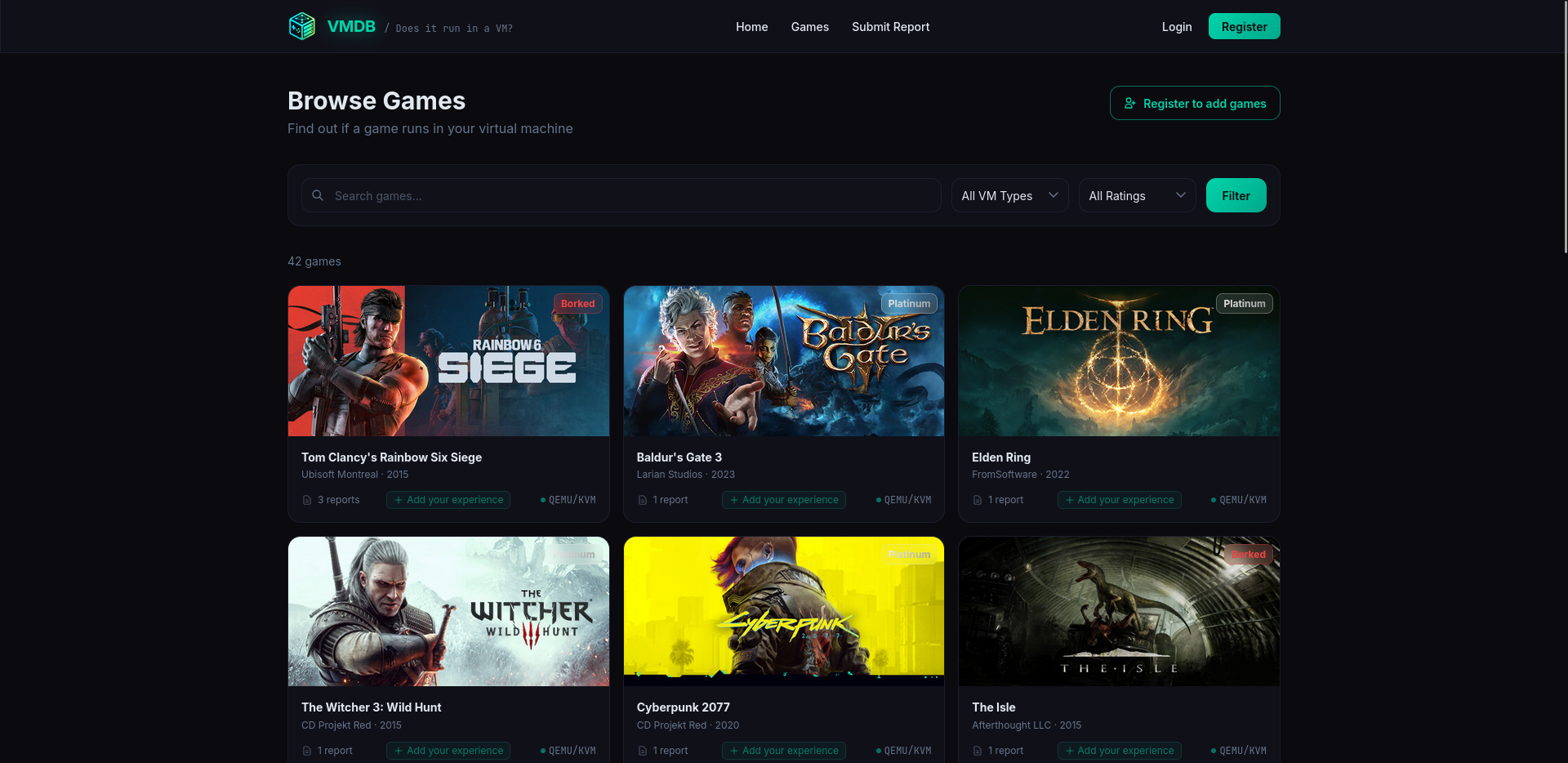 VMDB Spieledatenbank